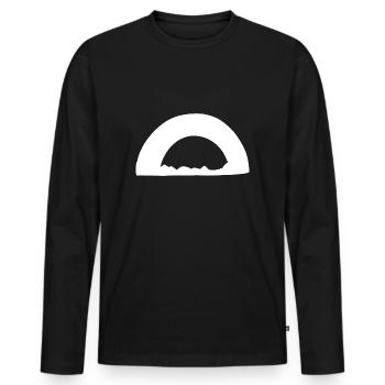 Arc Symbole Forme Herbe Ligne - T-shirt manches longues Premium bio Homme - noir - Devant - Nico (187cm)