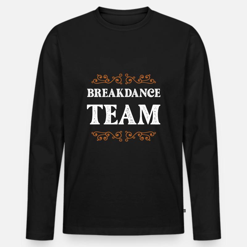 Breakdance Crew - Männer Premium Bio Langarmshirt - Schwarz