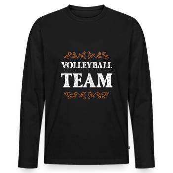 Volleyball Team - Men's Premium Organic Long Sleeve Shirt - black - Front - Nico (187cm)
