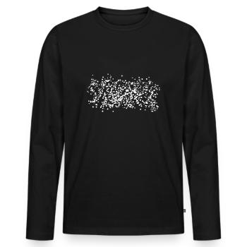 Point brillant du motif de points - T-shirt manches longues Premium bio Homme - noir - Devant - Nico (187cm)