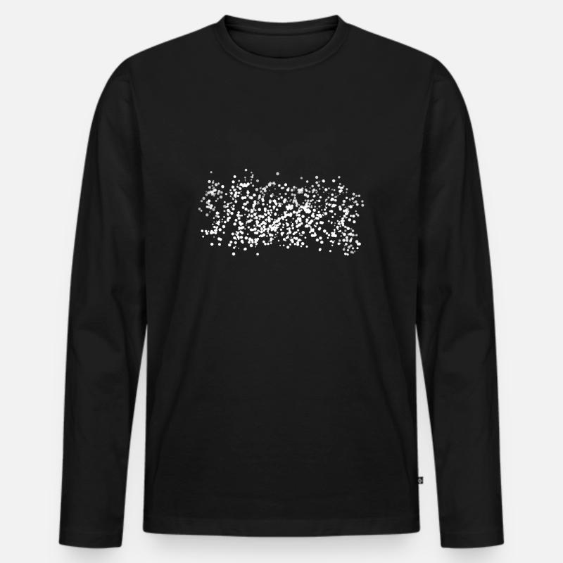 Dots Pattern Glossy Point - Men's Premium Organic Long Sleeve Shirt - black