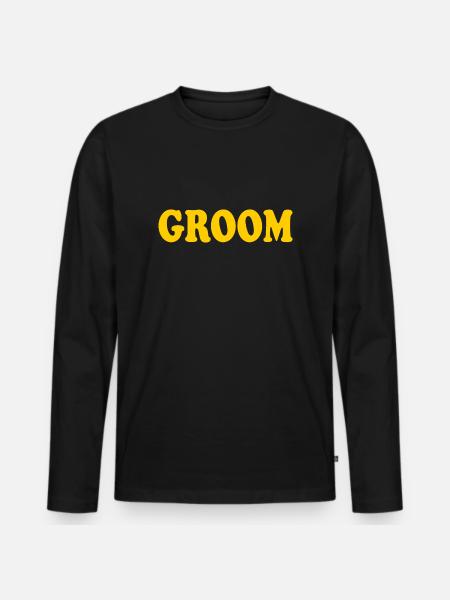 Groom - Men's Premium Organic Long Sleeve Shirt - black