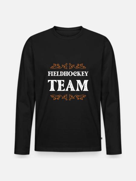 Équipe de hockey sur gazon - T-shirt manches longues Premium bio Homme - noir