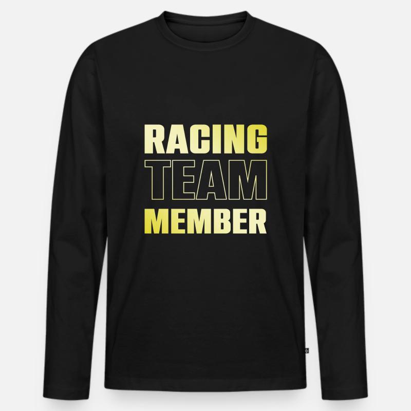 Racing Team - Männer Premium Bio Langarmshirt - Schwarz