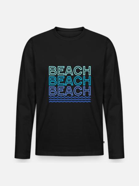 SUMMER HOLIDAYS - Men's Premium Organic Long Sleeve Shirt - black