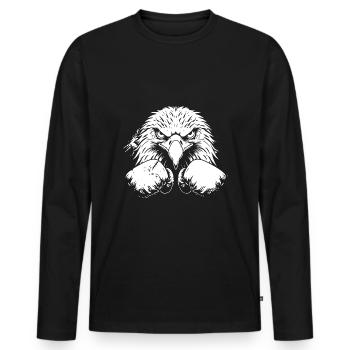 Eagle Boxer Boxe MMA Arts Martiaux - T-shirt manches longues Premium bio Homme - noir - Devant - Nico (187cm)