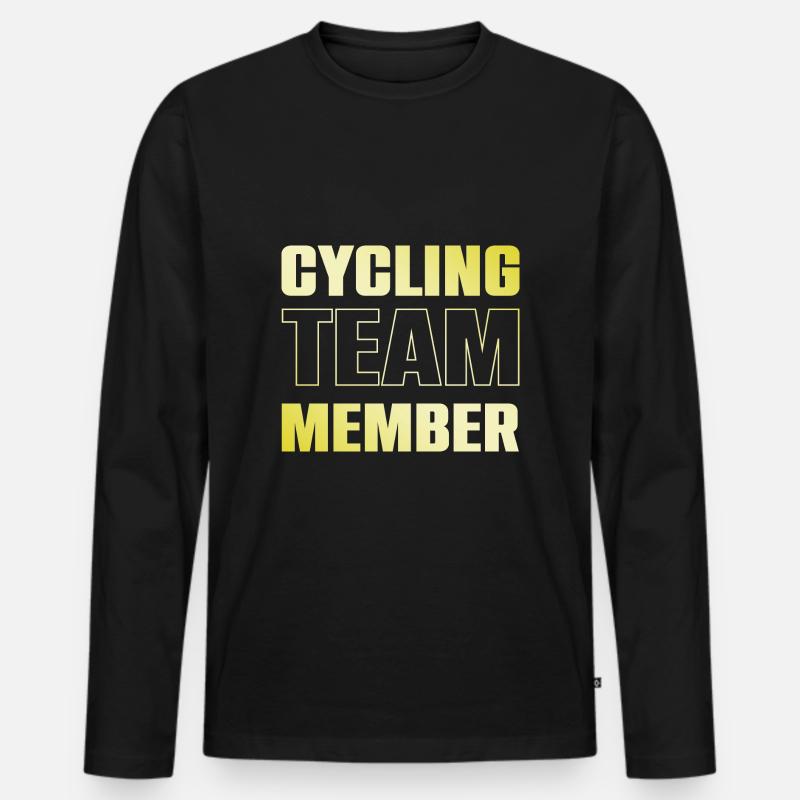 Cycling Team - Männer Premium Bio Langarmshirt - Schwarz