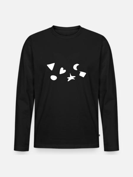 Symbols Shapes Shape Heart symbol - Men's Premium Organic Long Sleeve Shirt - black