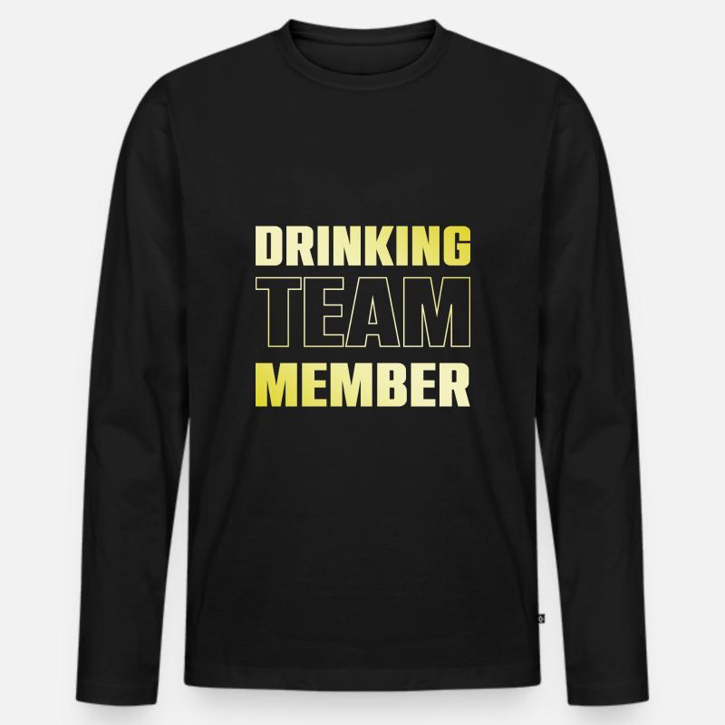 Drinking Team - Männer Premium Bio Langarmshirt - Schwarz