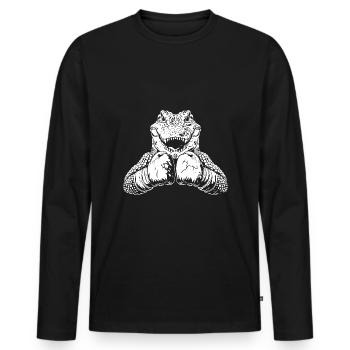 Alligator Boxer Boxen MMA Kampfsport - Männer Premium Bio Langarmshirt - Schwarz - Vorne - Nico (187cm)
