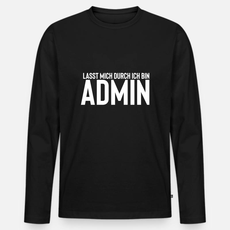 Admin - Männer Premium Bio Langarmshirt - Schwarz