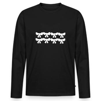 grinding line pattern fly - Men's Premium Organic Long Sleeve Shirt - black - Front - Nico (187cm)