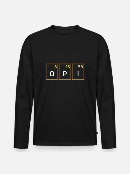 Sauerstoff, Phosphor, Iod - Männer Premium Bio Langarmshirt - Schwarz