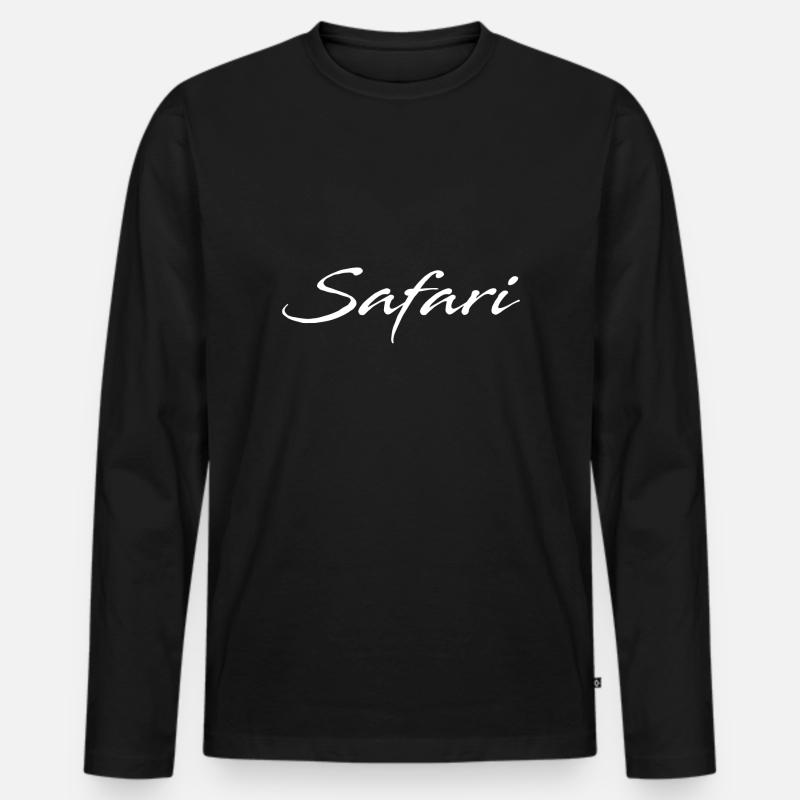 Safari - Männer Premium Bio Langarmshirt - Schwarz