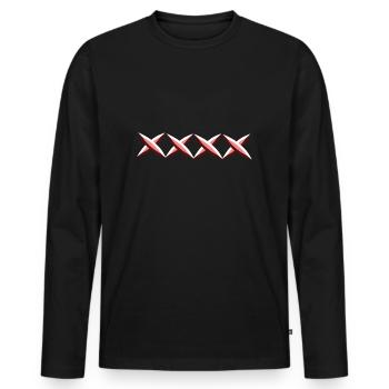 croix - T-shirt manches longues Premium bio Homme - noir - Devant - Nico (187cm)