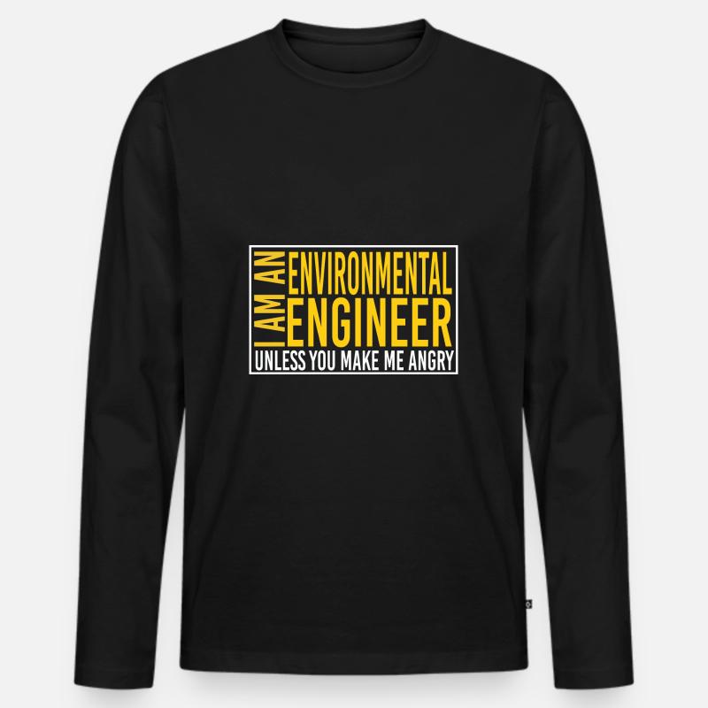 Environmental engineer - Environmental engineer - Men's Premium Organic Long Sleeve Shirt - black