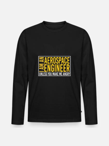 Aerospace engineer-unique Aerospace engineer - Men's Premium Organic Long Sleeve Shirt - black