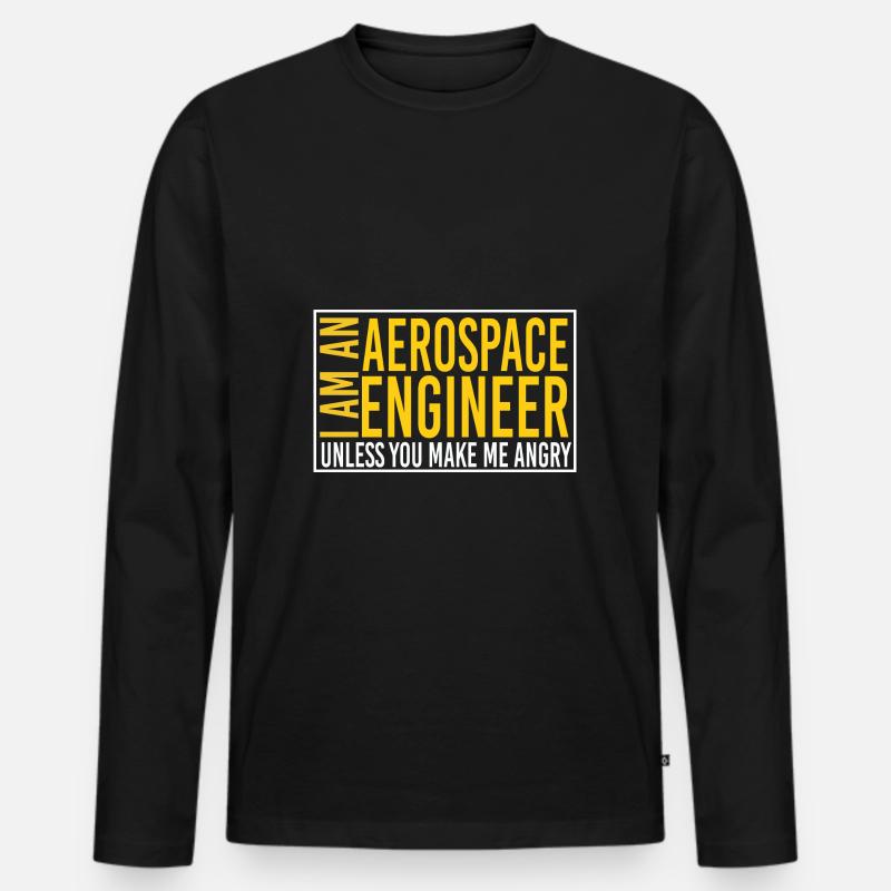 Aerospace engineer-unique Aerospace engineer - Men's Premium Organic Long Sleeve Shirt - black