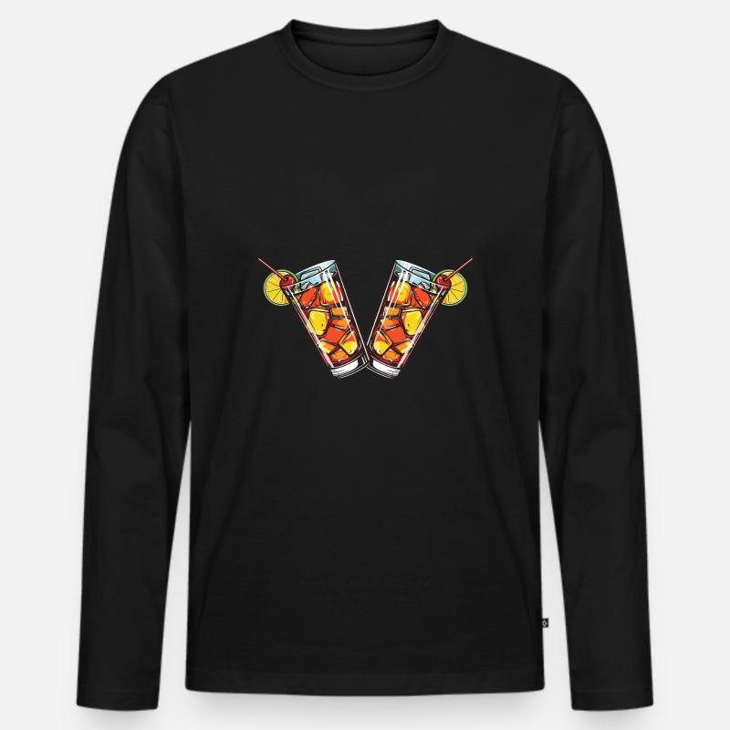 Limonade Getränk - Männer Premium Bio Langarmshirt - Schwarz