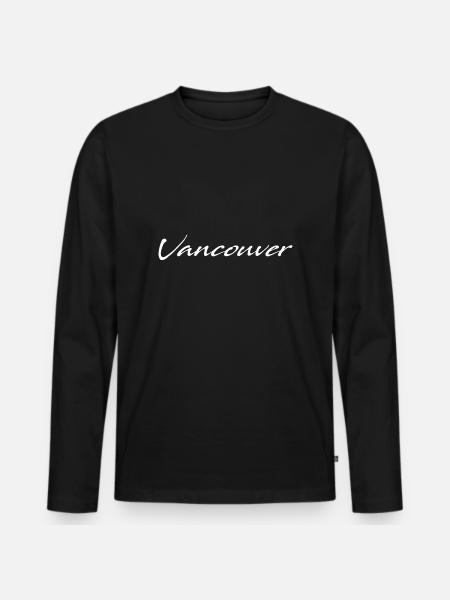 Vancouver - Men's Premium Organic Long Sleeve Shirt - black