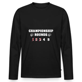 championship rounds MMA Mixed Martial Arts - Männer Premium Bio Langarmshirt - Schwarz - Vorne - Nico (187cm)