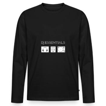 DJ Djing Gift Deejay Disc Jockey DJ Deejay - T-shirt manches longues Premium bio Homme - noir - Devant - Nico (187cm)