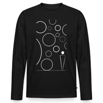 Impressions w - Men's Premium Organic Long Sleeve Shirt - black - Front - Nico (187cm)
