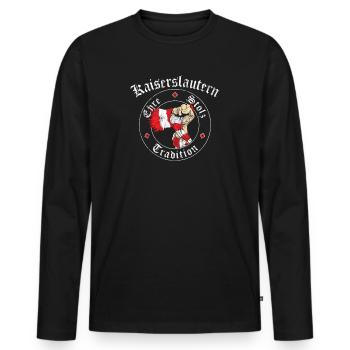 Kaiserslautern Ehre Stolz Tradition No II - Männer Premium Bio Langarmshirt - Schwarz - Vorne - Nico (187cm)