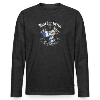 Hoffenheim Ehre Stolz Tradition No II - Männer Premium Bio Langarmshirt - Anthrazit meliert - Vorne - Nico (187cm)