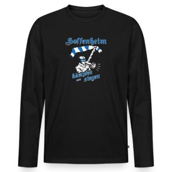 Hoffenheim kämpfen und siegen No II - Männer Premium Bio Langarmshirt - Schwarz - Vorne - Nico (187cm)
