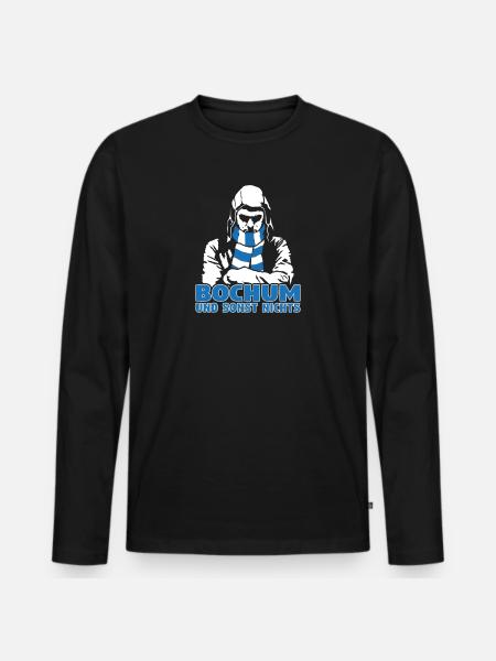 Bochum und sonst nichts - Männer Premium Bio Langarmshirt - Schwarz
