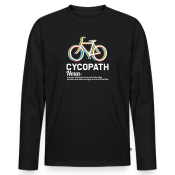 Bike Riding Funny - Männer Premium Bio Langarmshirt - Schwarz - Vorne - Nico (187cm)
