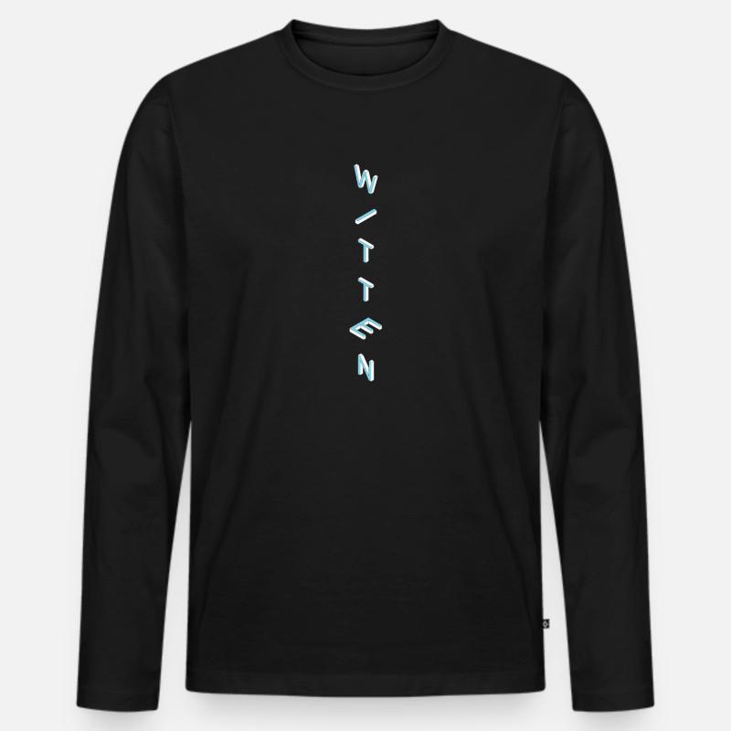 Witten - Männer Premium Bio Langarmshirt - Schwarz