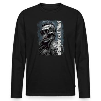 Grumpy old man - Männer Premium Bio Langarmshirt - Schwarz - Vorne - Nico (187cm)
