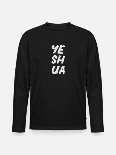 Yeshua Jesus Gift - Men's Premium Organic Long Sleeve Shirt - black