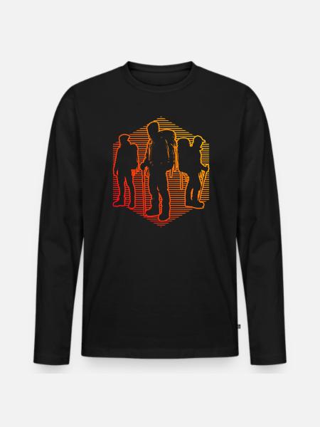 Boulder Climbing Bouldering Climber Bouldern - Men's Premium Organic Long Sleeve Shirt - black