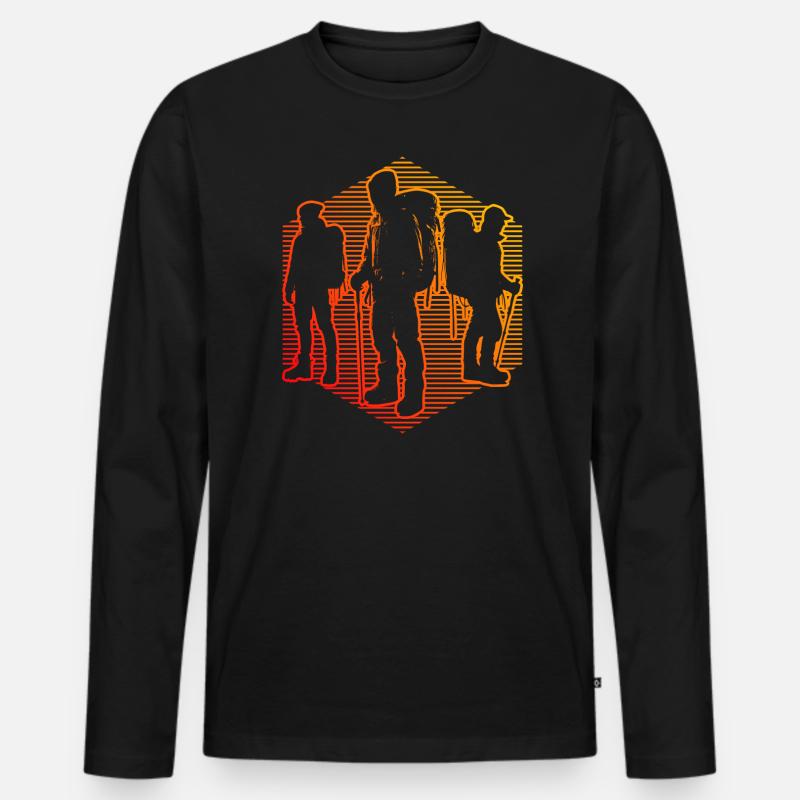 Boulder Climbing Bouldering Climber Bouldern - Männer Premium Bio Langarmshirt - Schwarz