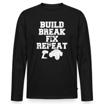 RC remotely controlled - Men's Premium Organic Long Sleeve Shirt - black - Front - Nico (187cm)