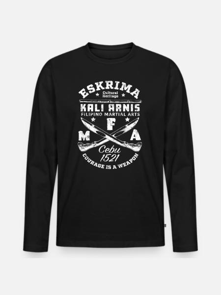 Eskrima Kali Arnis - Men's Premium Organic Long Sleeve Shirt - black