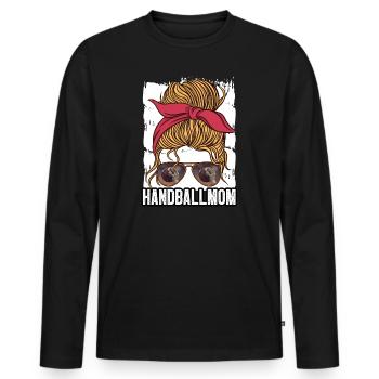 Handball players Handball players - Men's Premium Organic Long Sleeve Shirt - black - Front - Nico (187cm)