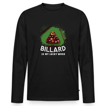 Billiard Pool Billiard Ball - Men's Premium Organic Long Sleeve Shirt - black - Front - Nico (187cm)