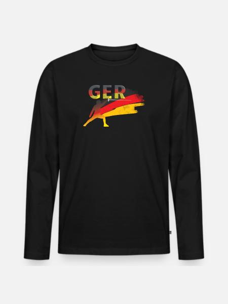 Germany fencing - Men's Premium Organic Long Sleeve Shirt - black