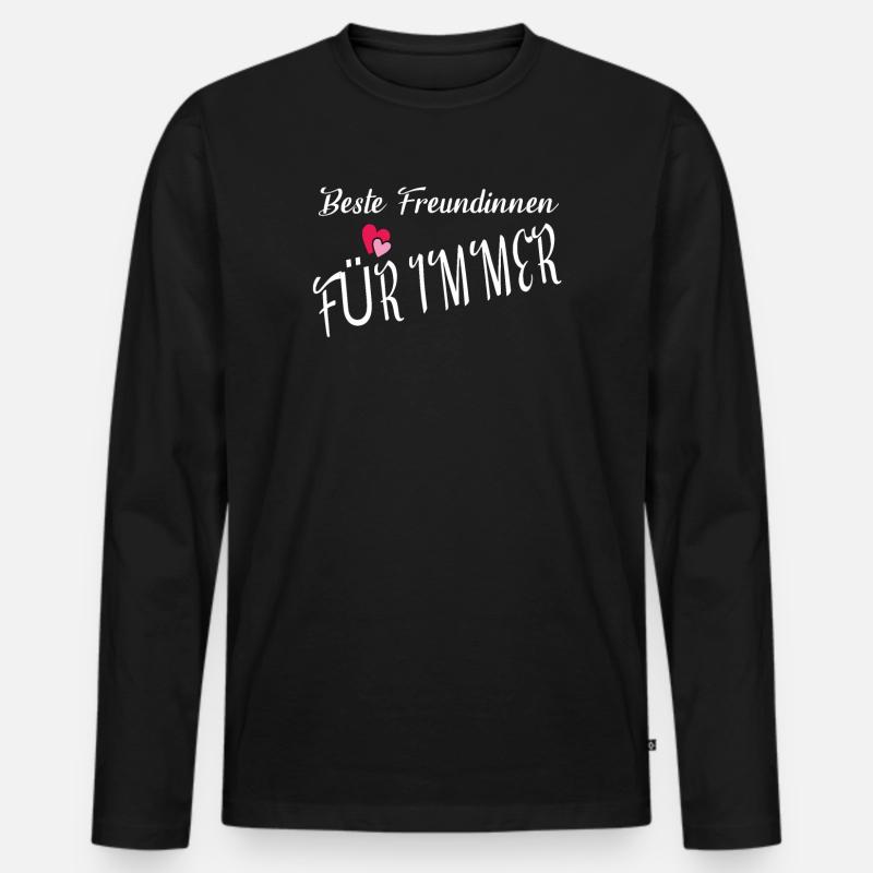 Geschenkidee Freundin schwester - Männer Premium Bio Langarmshirt - Schwarz