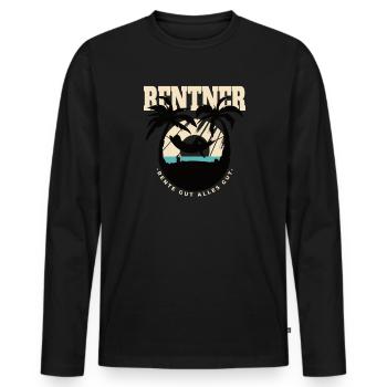 Ruhestand Rente Spruch Design - Männer Premium Bio Langarmshirt - Schwarz - Vorne - Nico (187cm)