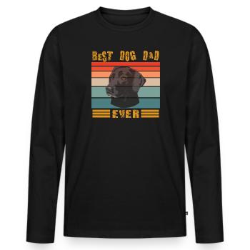 Conception de chien pour les amoureux des animaux de compagnie - T-shirt manches longues Premium bio Homme - noir - Devant - Nico (187cm)