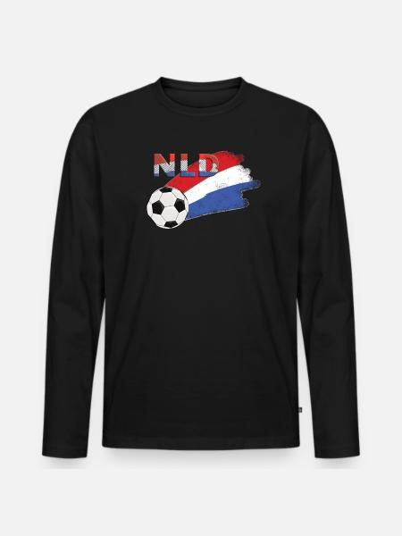 Flag Holland - Men's Premium Organic Long Sleeve Shirt - black