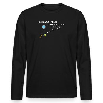 Angler Geschenkidee Hobby Angeln - Männer Premium Bio Langarmshirt - Schwarz - Vorne - Nico (187cm)