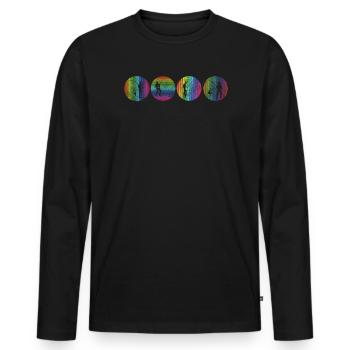 Angler Gift Idea Hobby Fishing - Men's Premium Organic Long Sleeve Shirt - black - Front - Nico (187cm)