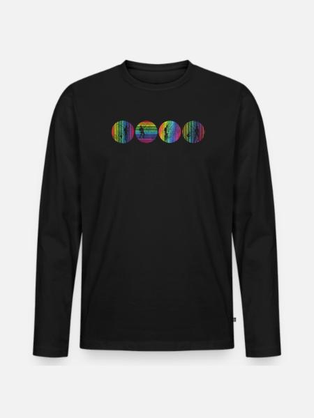Angler Gift Idea Hobby Fishing - Men's Premium Organic Long Sleeve Shirt - black