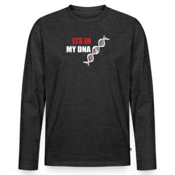 Angler Gift Idea Hobby Fishing - Men's Premium Organic Long Sleeve Shirt - heather anthracite - Front - Nico (187cm)